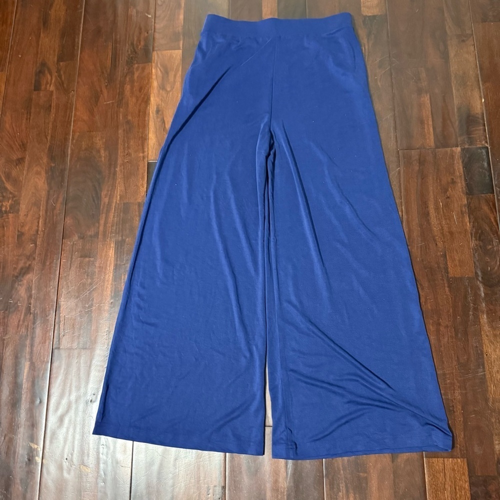 NWT Fabletics Kristin Pant Women’s Size Large Wide Leg Pockets Dark Blue - Picture 6 of 6